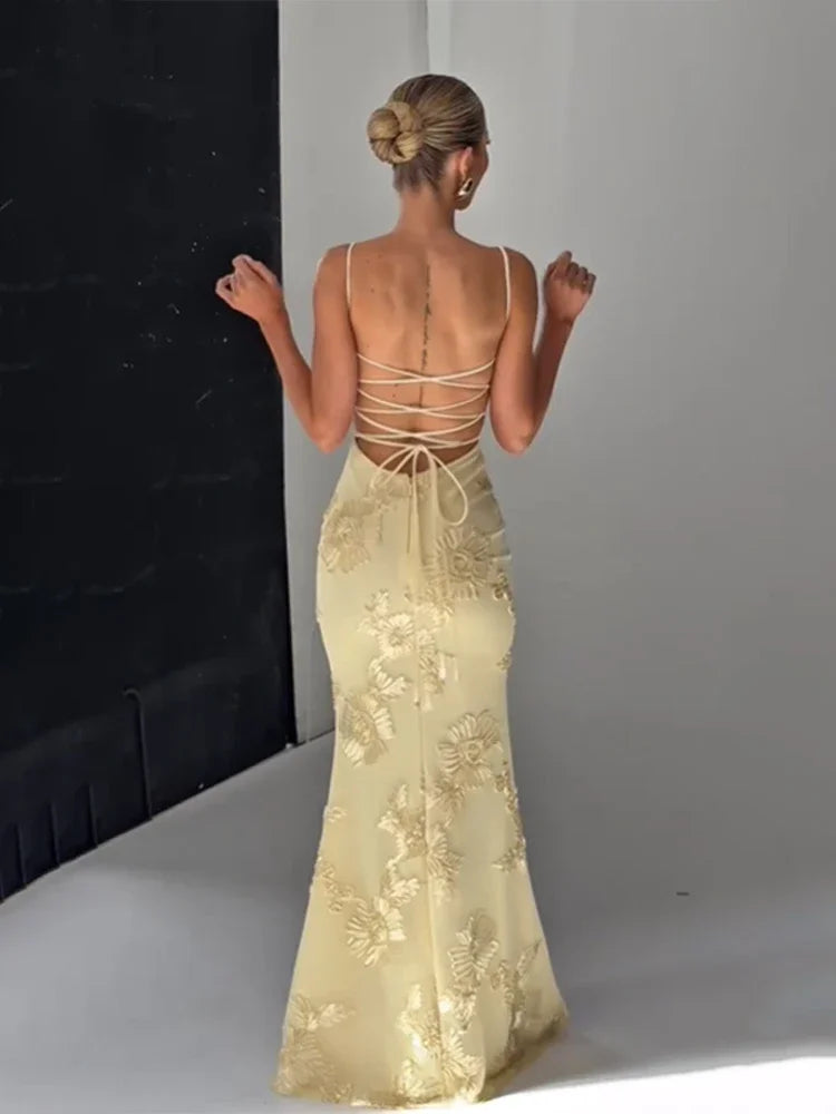 Elegant Printed Long Dress